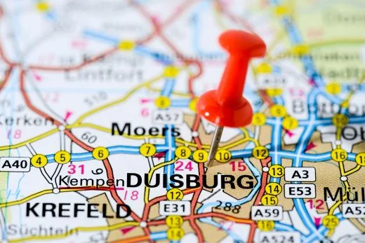 Geographische Karte von Duisburg Geographische Karte von Duisburg
