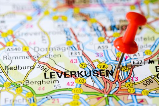 Geographische Karte von Leverkusen