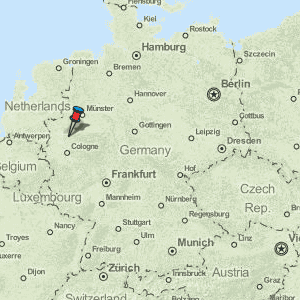 Geographische Karte von Oberhausen